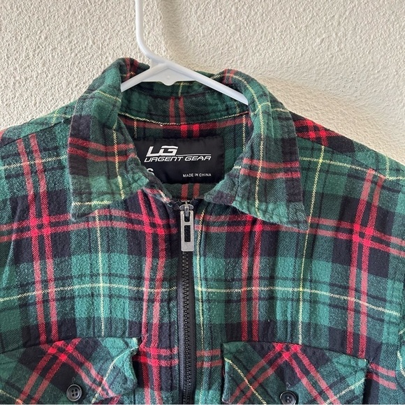 UG Urgent Gear Women’s zip Front Flannel Shacket Sz Small faux Shearling Lined - Picture 8 of 10